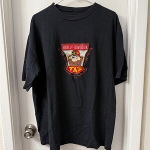 Vintage Harley Davidson Looney Tunes Embroidered Tasmanian Devil “Taz” Collab
